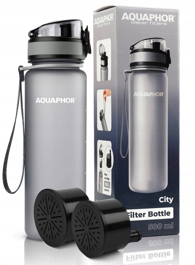 Filtračná fľaša Aquaphor CITY 0,5 l strieborná/šedá